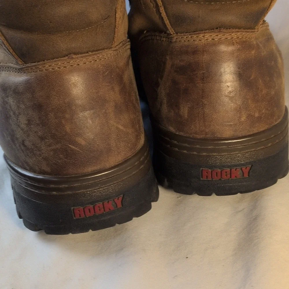 Rocky‎ Gore-Tex Waterproof Leather Hiking Work Boots Mens 10.5 med Vibram Style